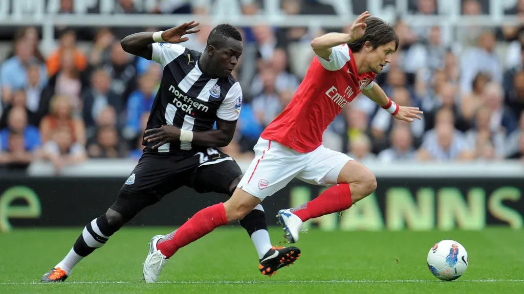 Tomáš Rosický v zápase Arsenalu s Newcastlem