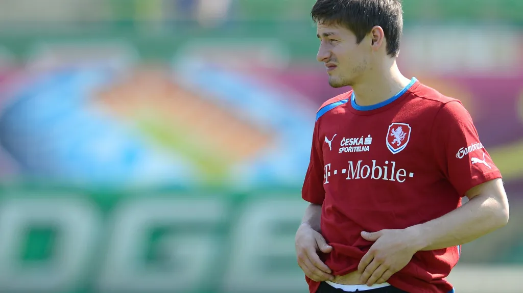 Václav Pilař na tréninku reprezentace