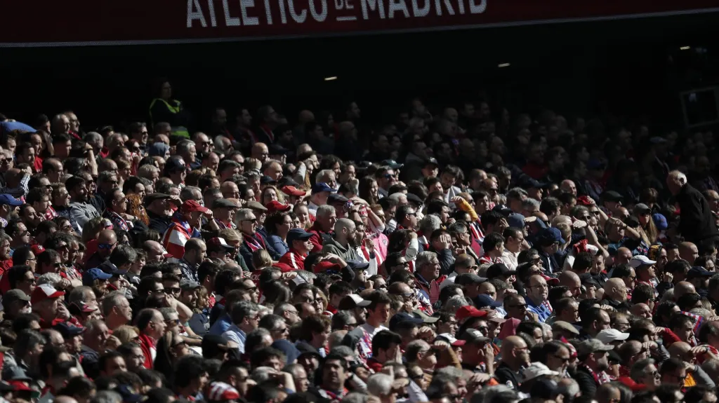 Fanoušci na stadionu Atlética Madrid