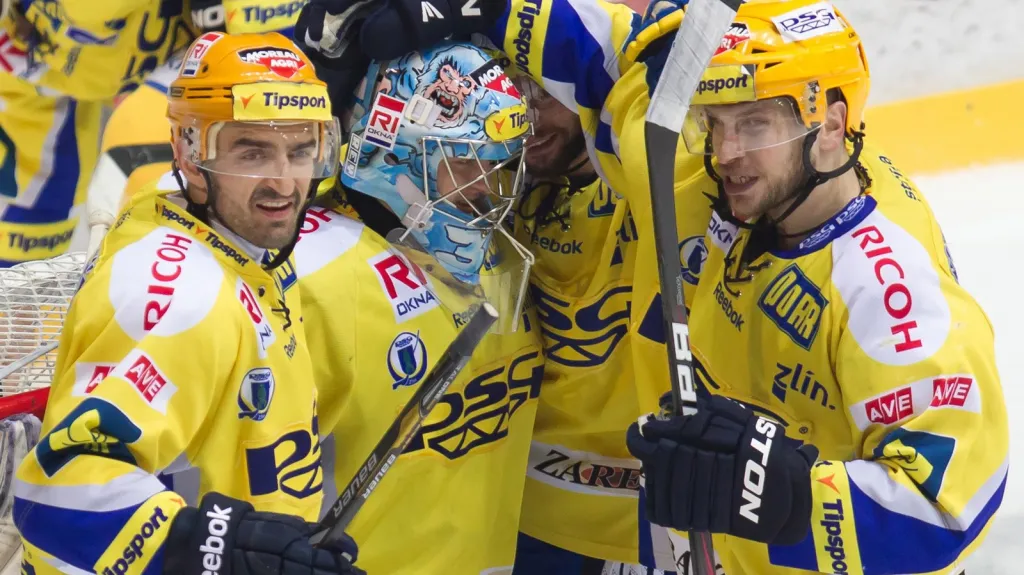 Slavící hokejisté Zlína