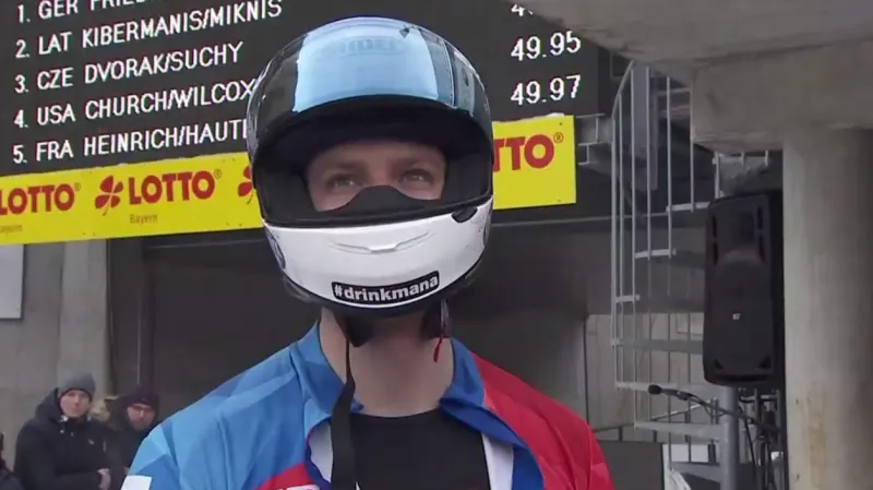 Jízda Dvořákova dvojbobu v 1. kole v Königssee