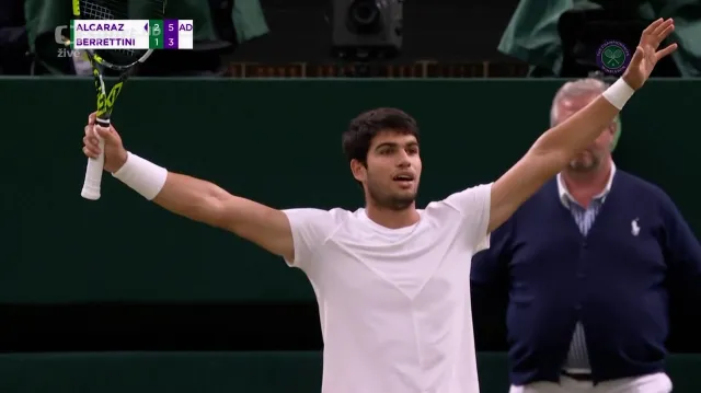 Alcaraz se ve čtvrtfinále Wimbledonu utká s Runem