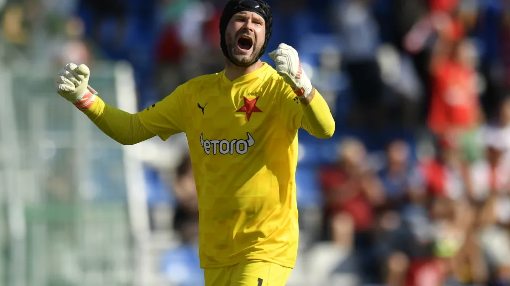 Brankář Slavie Ondřej Kolář