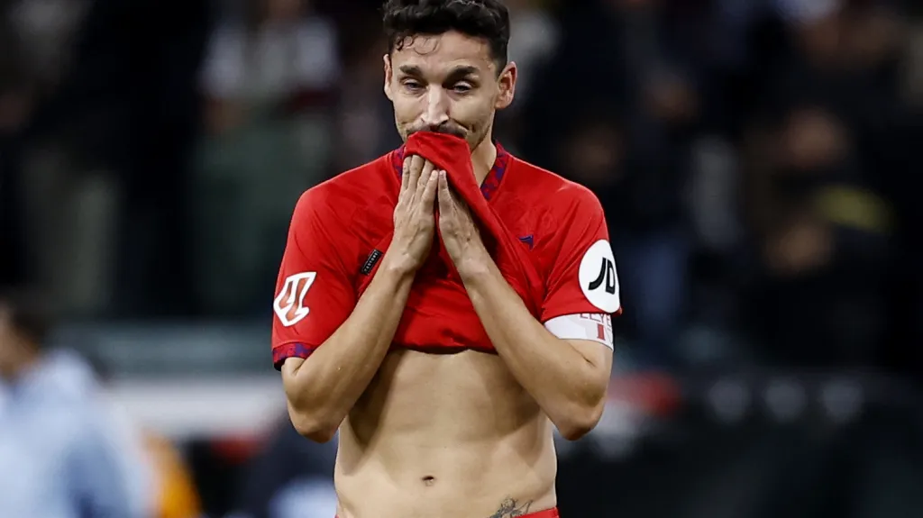 Jesús Navas v posledním zápase v dresu Sevilly