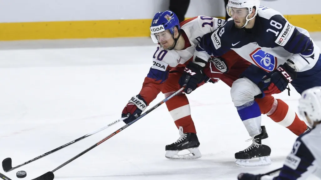 Roman Červenka v utkání proti Francouzům
