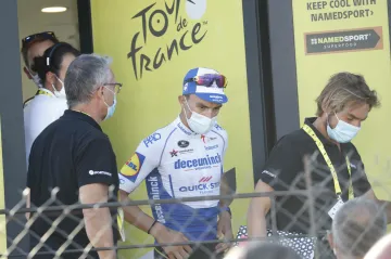 Julian Alaphilippe v cíli 5. etapy Tour de France