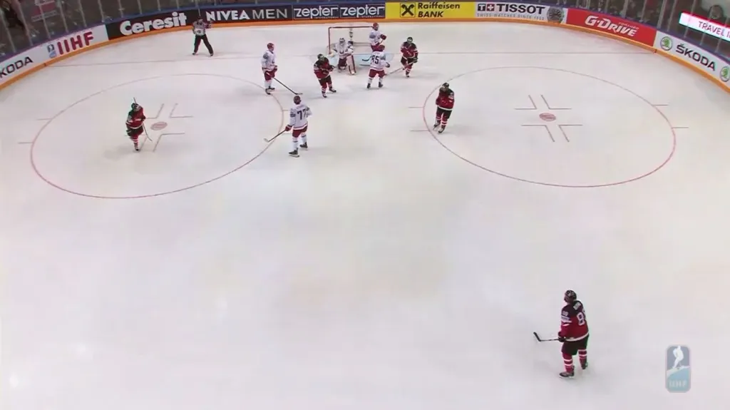 Gól v utkání Kanada - Bělorusko: Burns - 6:0 (32. min.)