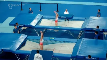 Juříčková s Hrudovou skončily osmé na ME ve skocích na trampolíně