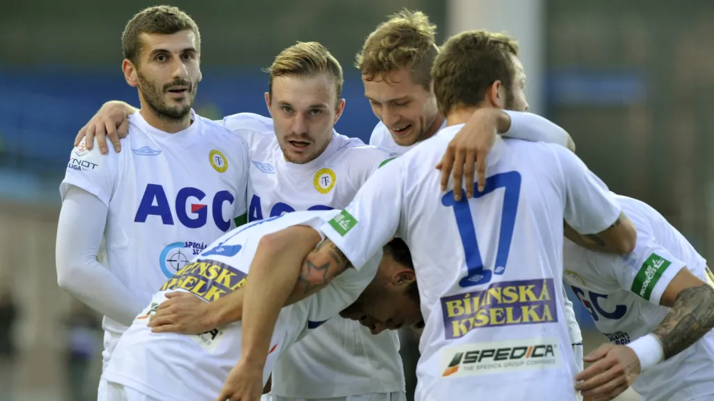 Slavící fotbalisté Teplic