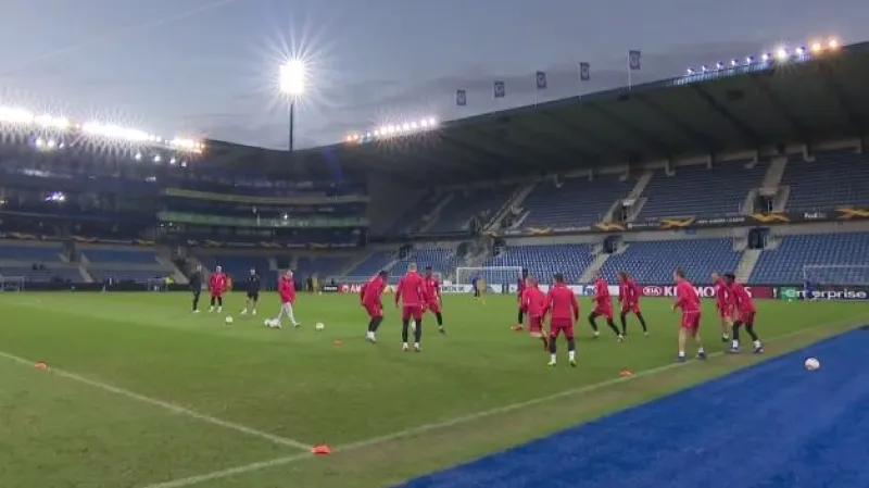 Slávisté trénovali na stadionu Genku