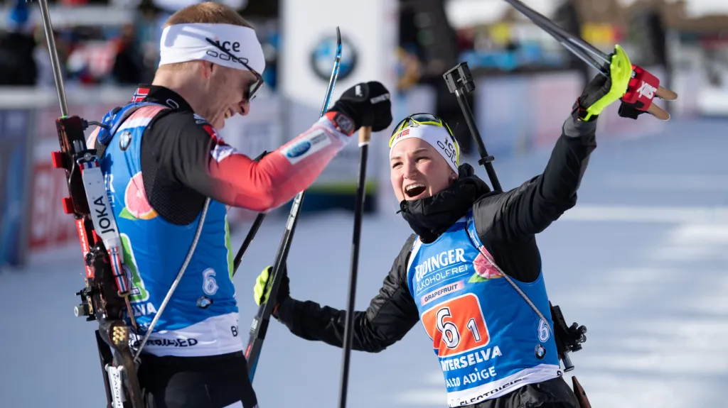 Norská radost v cíli závodu dvojic