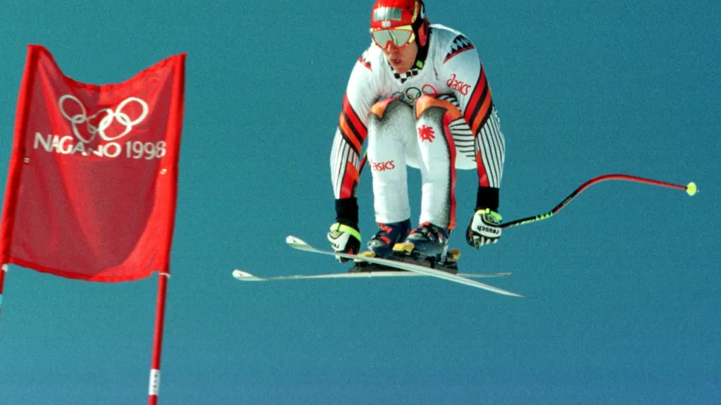 Hermann Maier během olympiády v Naganu