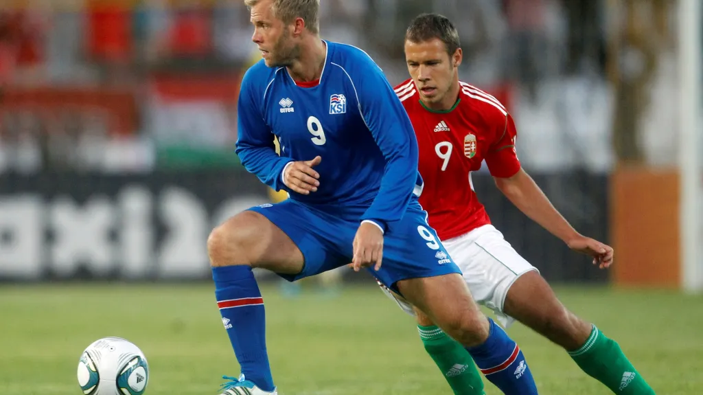 Eidur Gudjohnsen v dresu islandské reprezentace 