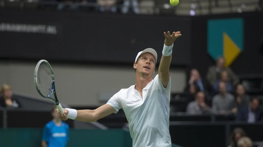 Tomáš Berdych na turnaji v Rotterdamu