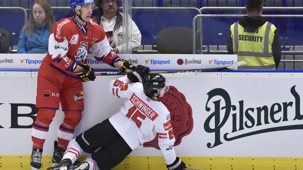 David Sklenička v utkání proti Rakousku