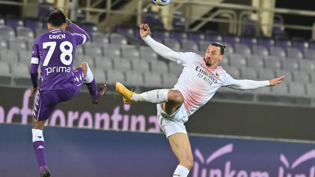 Zlatan Ibrahimovic proti Fiorentině
