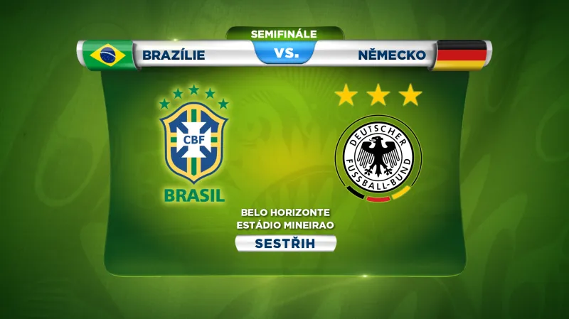 Sestřih utkání Brazílie - Německo