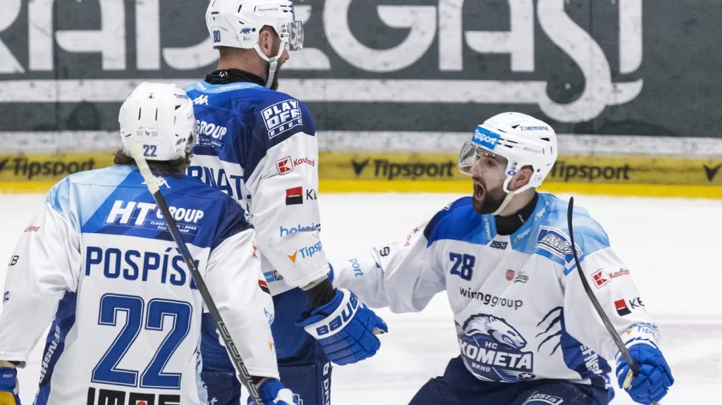 Radost hokejistů Komety