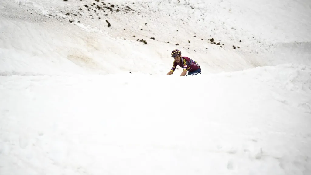 Karel Vacek ve stoupání na Campo Imperatore
