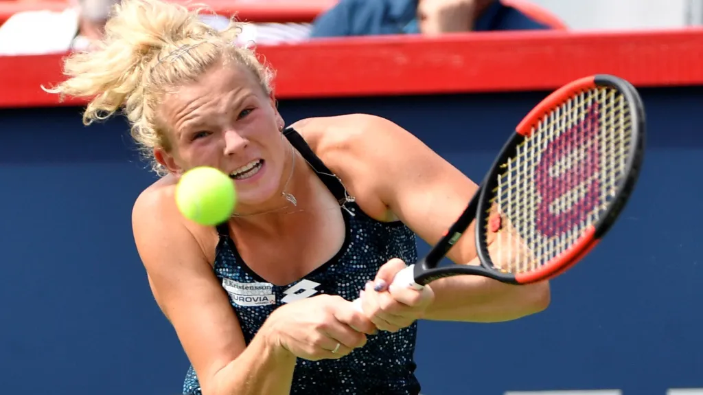 Kateřina Siniaková na turnaji v Montrealu