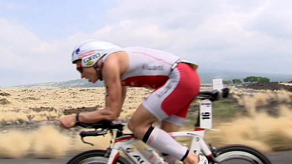 Trialonista na závodě Ironman