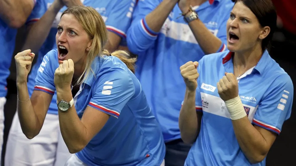 Petra Kvitová s Lucií Šafářovou