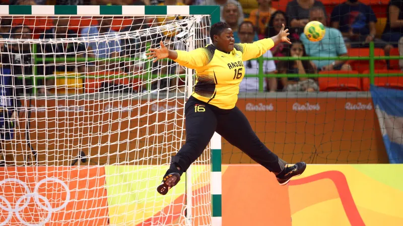 Angolská brankářka Teresa Almeida