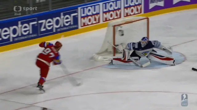 Gól v utkání Rusko - Finsko: Gusev - 3:0 (28. min.)