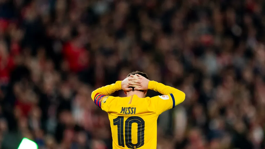 Zklamaný Lionel Messi
