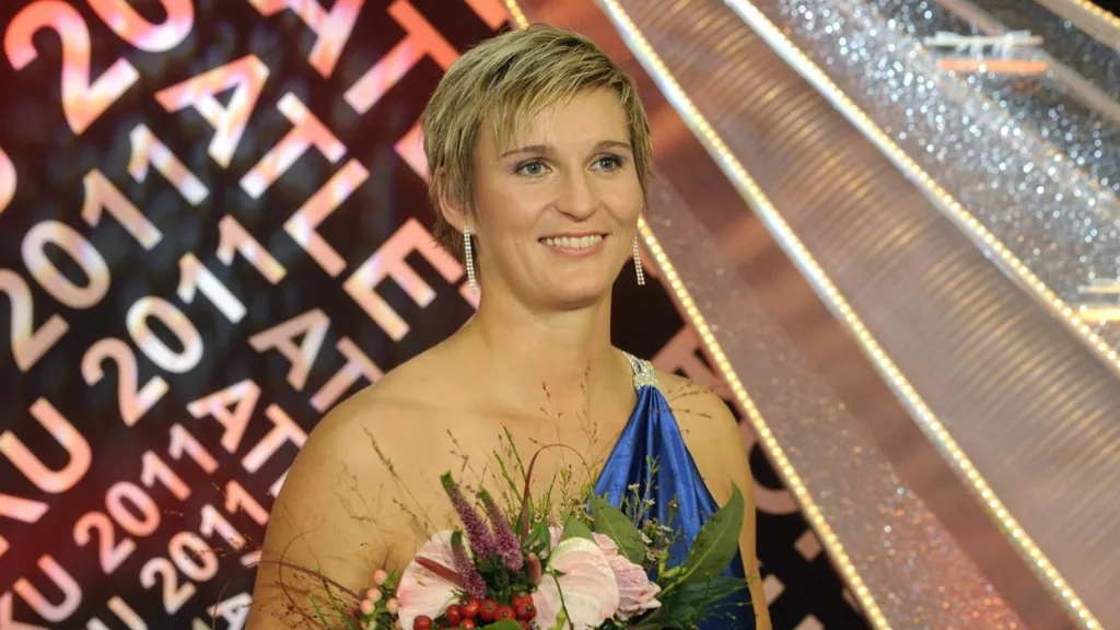 Barbora Špotáková při vyhlášení ankety Atlet roku 2011