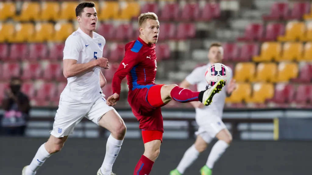 Matěj Vydra v utkání proti Anglii
