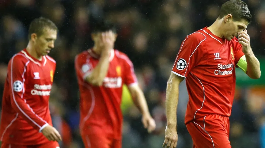 Zklamaní hráči Liverpoolu