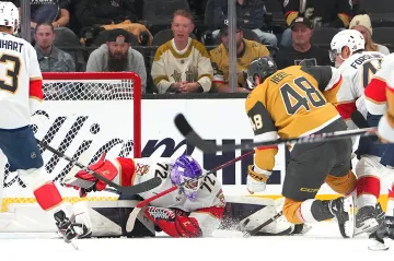 Tomáš Hertl z Vegas se probíjí k brance Floridy