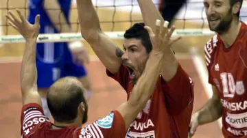 Radost volejbalistů Českých Budějovic