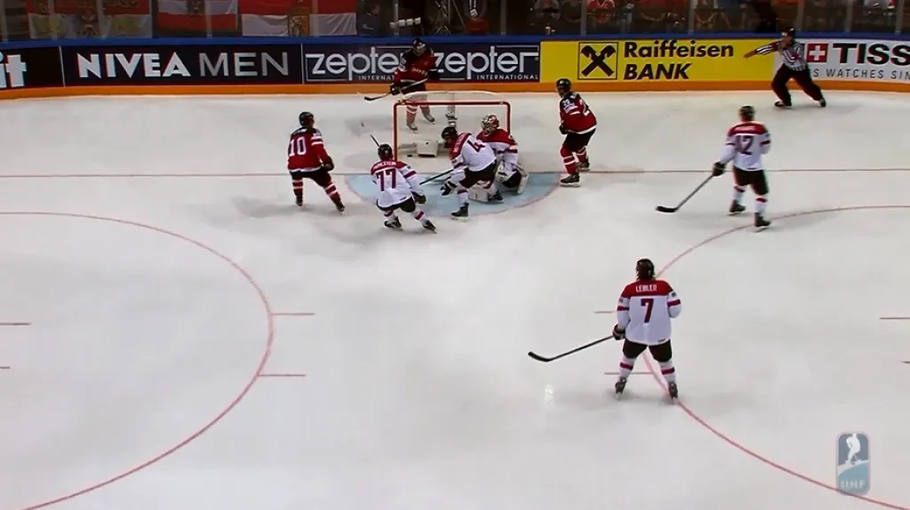 Gól v utkání Kanada - Rakousko: Spezza - 8:1 (44. min.)