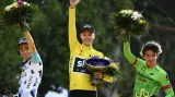 Romain Bardet, Chris Froome a Rigoberto Urán