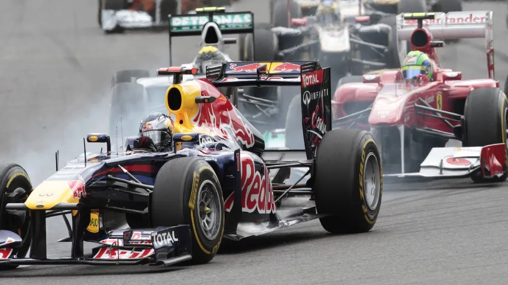 Sebastian Vettel závodí ve Spa