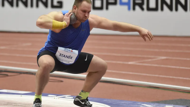 Tomáš Staněk na mítinku v Ostravě