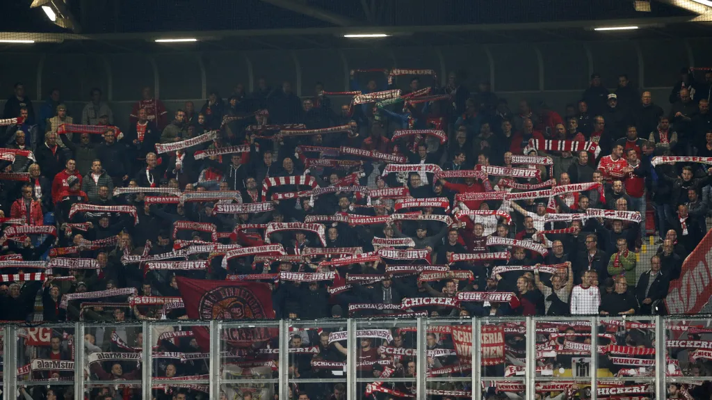 Fanoušci Bayernu Mnichov v Plzni