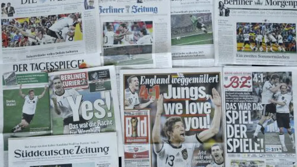 Německý tisk o vítězství národního týmu