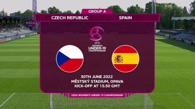 Sestřih utkání Česko U19 – Španělsko U19