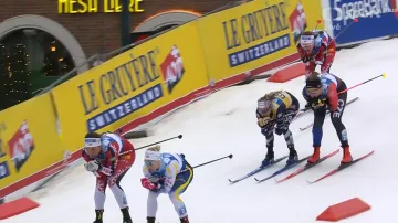 Čtvrtfinále sprintu klasicky v Drammenu s Barborou Antošovou