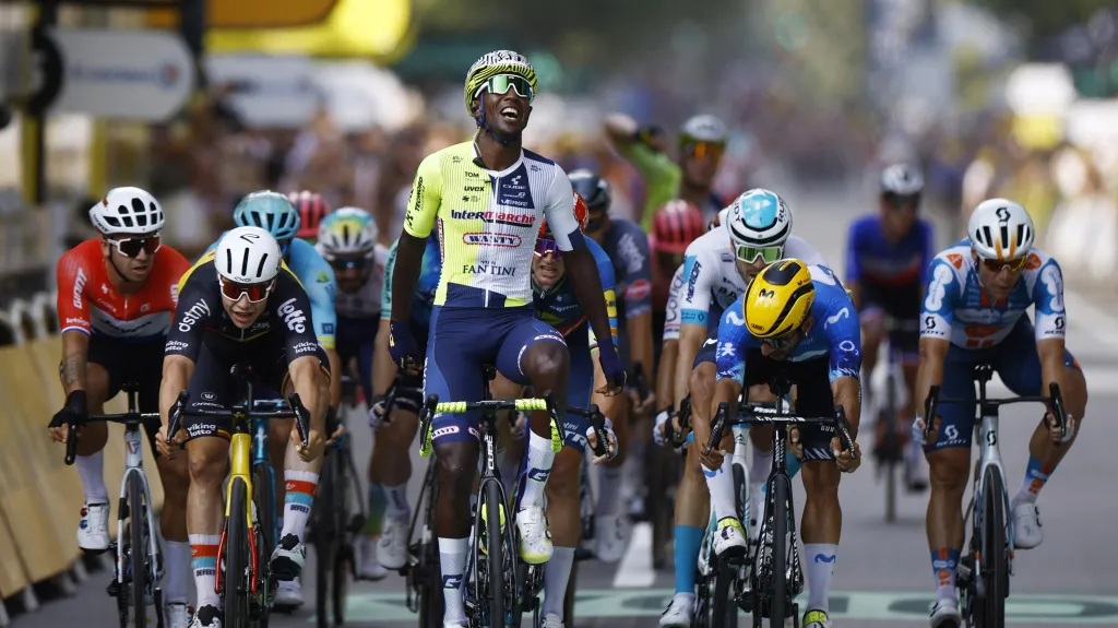 Biniam Girmay vítězí na Tour de France
