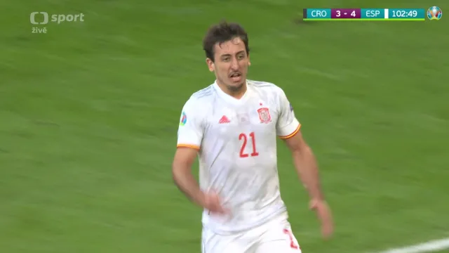 Gól v utkání Chorvatsko - Španělsko: Oyarzabal - 3:5 (102. min.)