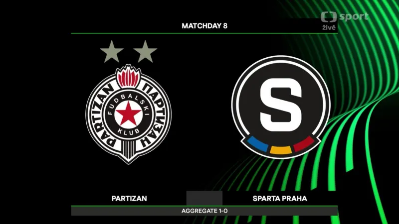 Sestřih utkání Partizan Bělehrad - Sparta Praha