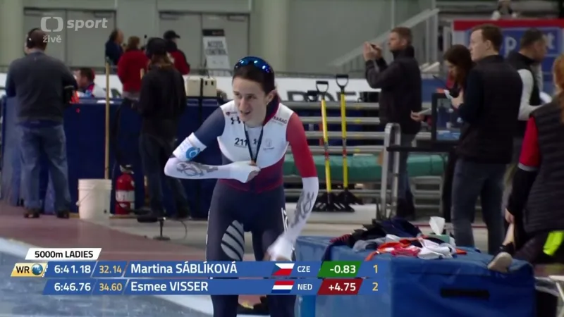Jízda Martiny Sáblíkové na 5000 m