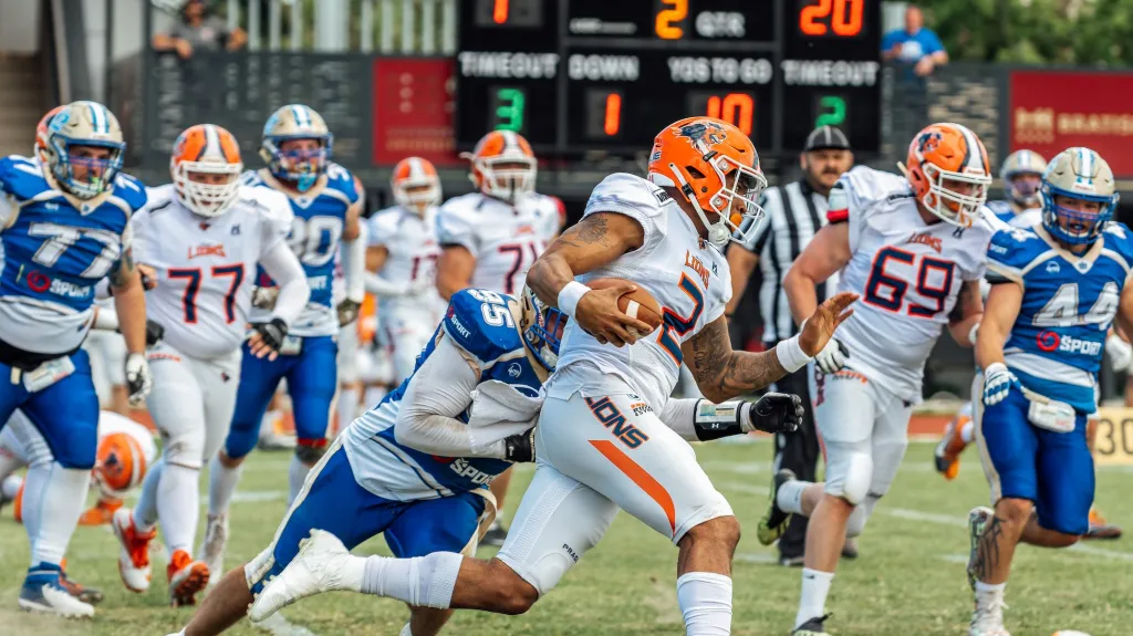 Prague Lions v utkání s Bratislava Monarchs