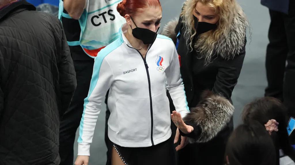 Alexandra Trusovová se svou trenérkou Eteri Tutberidzeovou