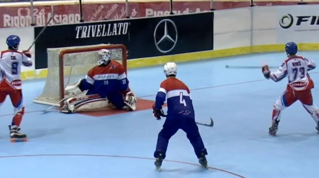 Čeští in-line hokejisté stojí krok od historické obhajoby zlata