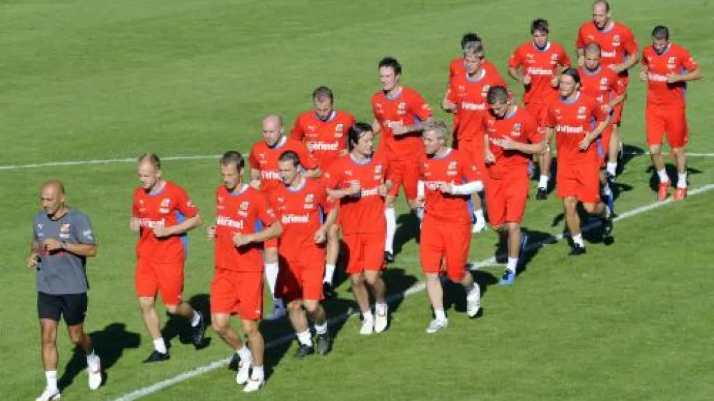 Trénink české fotbalové reprezentace